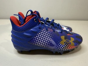 Botines de fútbol Under Armour Blur Select MC EE. UU. rojo blanco azul talla 5Y para jóvenes - Imagen 1 de 5