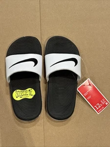 Nike Kawa Toboganes para Niños Pequeños/Grandes Blanco/Negro 819352-100 Talla 12C - Imagen 1 de 7