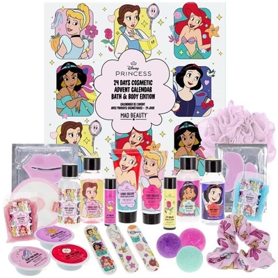 NUEVO MAD BEAUTY Disney Princess Express Yourself 24 Días Calendario de Adviento Juego de Baño Foto 1 de 4