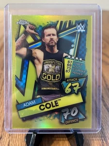 2021 Topps Chrome WWE Slam Attax Yellow Refractor #1 Adam Cole #D /99 - Picture 1 of 2