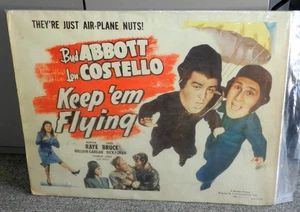 PÓSTER DE LA PELÍCULA ABBOTT & COSTELLO KEEP EM VOLANDO 1949 ORIGINAL ¡SIN PLIEGUES!! - Imagen 1 de 8
