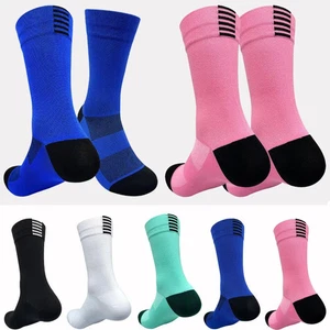 4 pares de calcetines de ciclismo para hombre malla transpirable verano lisos correr secado rápido tubo medio - Imagen 1 de 32
