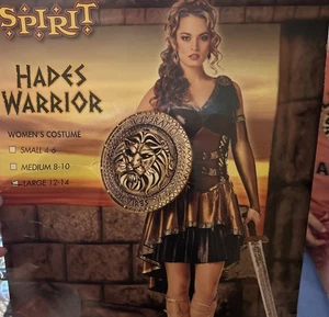 Hades Warrior - Woman’s Halloween Costume Adult Size L 12-14 - Picture 1 of 5
