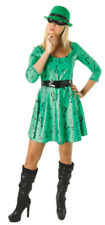 Ladies The Riddler Adult Fancy Dress Costume Size Small UK 8-10