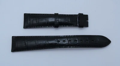 Correa de reloj Fendi de cuero genuino negro patrón Gator 20-16 Foto 1 de 3