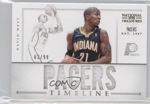 2012 Panini National Treasures Timeline Custom Team Nicknames /99 David West #21