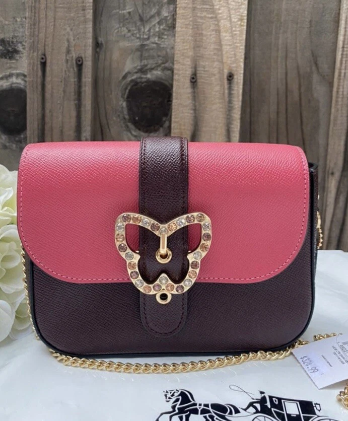 Coach Gemma Women's Crossbody, Small - Gold/Strwbrry Hze/Crnbrry (C6796)