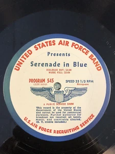 U.S. AIR FORCE BAND (Rare 2-LP Vinyl) Serenade In Blue - Program 459/460/545/546 - Picture 1 of 4