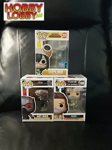 10% OFFL TOYS10 ✅ 3x Funko Pop! My Hero Tsuyu Asui | Ant-Man | Zeus Vinyl Fig. - Picture 1 of 2