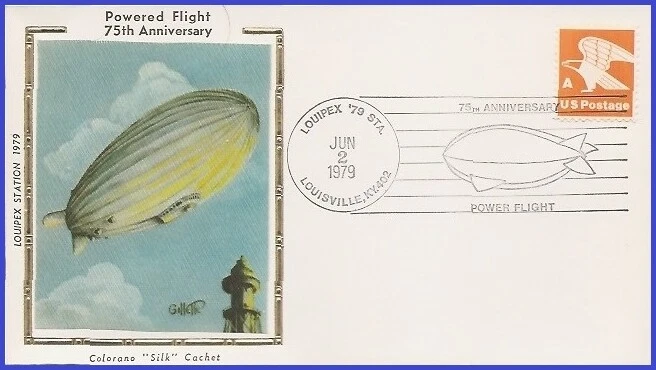 USA5 #FF1404 U/A COLORANO SILK FDC   Powered Flights # 5 - Image 1 of 1