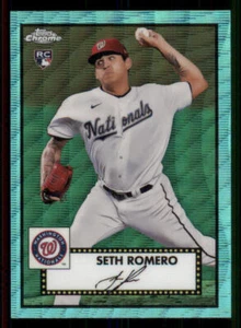 2021 Topps Chrome Platinum Anniversary Aqua Wave Refractors #100 Seth Romero - Picture 1 of 2