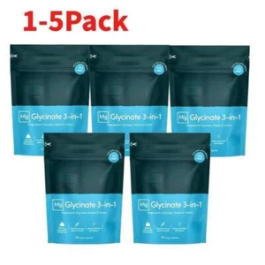 Magnesium Glycinate 3-in-1 - Nutrition Geeks Capsules-1-5pack - Picture 1 of 10