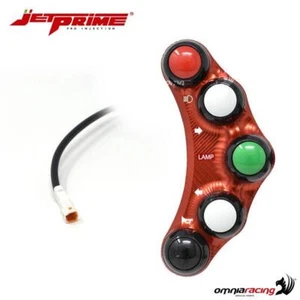 JetPrime road left handlebar switches 7 button in red Ducati Monster 796 11-15 - Picture 1 of 8