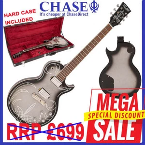 Chitarra elettrica vintage JDV22 Joe Doe 'Hot Rod' in Silverburst con custodia. - Foto 1 di 18