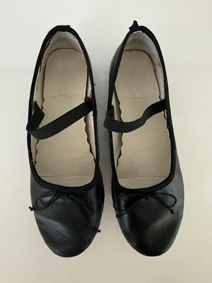 J. CREW Crewcuts Girl K 5 Black Mary Jane Dress Shoes Strappy Ballet Flats - Image 1 of 4