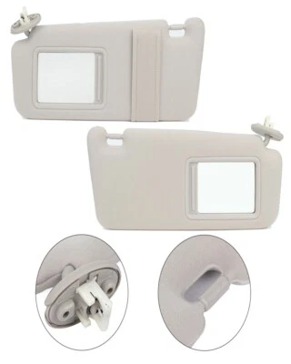 Pair Set Gray Sun Visor For 09-12 Toyota Venza Left & Right Side W/ Sunroof Foto 1 de 4