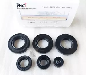 FOR Suzuki K10 K11 K15 Oil Seal Kit New 6pcs Kick lever type 14mm - Bild 1 von 5