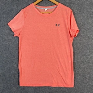 Under Armour Shirt Mens L Pink Threadborne Loose Fit HeatGear Crew Neck 2Y - Picture 1 of 12