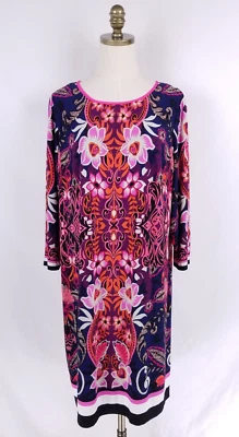Eliza J Women's Size 18W Floral Knee Length Shift Dress 3/4 Sleeve - Image 1 of 4