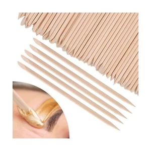 Wooden Wax Sticks Eyebrow Lip Nose Waxing Sticks Small Wax Spatulas Applicato... - Picture 1 of 7