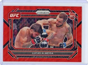 2023 Panini Prizm UFC - Lucas Almeida #75 Ruby Wave Prizm SP (RC) - Picture 1 of 2