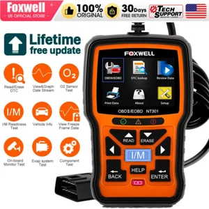 Foxwell NT301 OBD2 Scanner Check Engine Light Read Clear Error Code Reader Auto - Picture 1 of 15