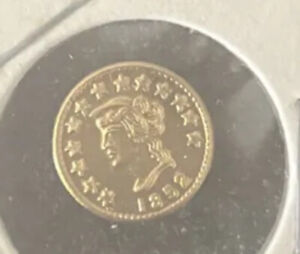 1852 California Gold round liberty 1/2 Dollar Token as pictured