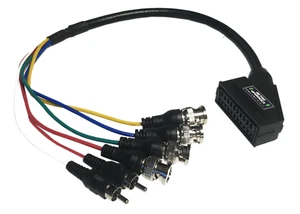 Buchse SCART auf BNC Adapterkabel für Sony PVM BVM CRT Extron - Bild 1 von 3