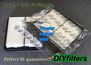 COMBO SET ENGINE & AC CABIN AIR FILTER for Forester Impreza WRX XV Crosstrek - Bild 1 von 1
