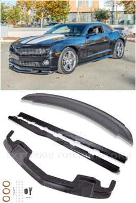 For 10-13 Camaro SS | ZL1 CARBON FIBER Front Splitter Side Skirt & Rear Spoiler - Image 1 of 4