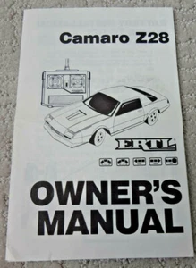 ERTL Camaro Z28 Owner's Manual - Picture 1 of 3