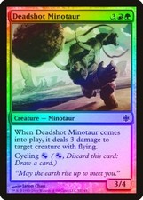 Deadshot Minotaur FOIL Alara Reborn HEAVILY PLD Red Green Common CARD ABUGames