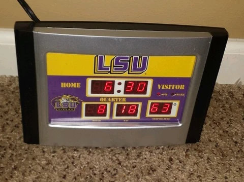 LSU Tigers LED Scoreboard Clock time date temperature alarm New Cover