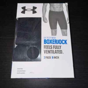 Under Armour UA Tech Mesh 9'' Boxer Briefs 2-Pack Black 1363624-001 Men's XS - Picture 1 of 1
