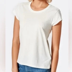 JOIE Women’s White Short Sleeve Crewneck Minimalist Tee T-Shirt Size Medium - Picture 1 of 7