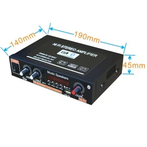 Digital Hifi bluetooth Audio Stereo Amplifier Subwoof Amp Support Usb Tf Fm Aux - Zdjęcie 1 z 8