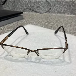 Humphrey's Eyeglasses Frame 592028 Womens Matte brown Cat Eye Half Rim 52-15-135 - Picture 1 of 13