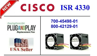 2x Replacement (Fans Only) for Cisco ISR 4331, ISR4331 Fan Assembly - Image 1 of 4
