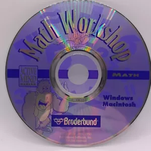 Math Workshop Active Mind Series Broderbund Windows/Macintosh Ages 6-10 Disc - Picture 1 of 2