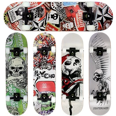 FunTomia Skateboard Kanada kanadischem Ahornholz ABEC-9 Kugellager 100A Rollen