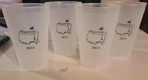 2023 Masters 16 oz frosted plastic glasses, cups - set of 4 Cover