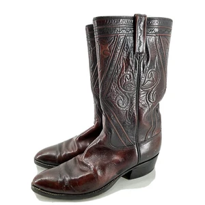 Botas de Vaquero de Cuero Lucchese San Antonio 7106 De Colección Para Hombre 10 B Marrón Western - Imagen 1 de 9