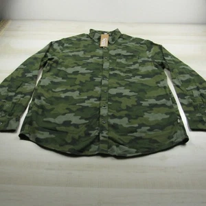 Eddie Bauer Shirt Men Extra Large Tall XLT Green Camo Button Up Flannel Classic - Picture 1 of 15