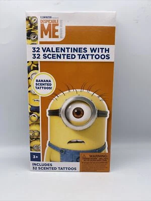 Despicable Me Minion Made 32 Scented Valentines Day Cards With Scented Tattoos - Image 1 of 4