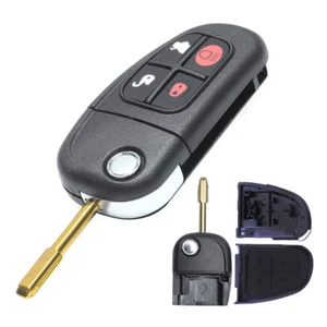 Carcasa para llavero remoto de 4 botones para Jaguar X tipo S tipo XJ + hoja de llave sin cortar - Imagen 1 de 4