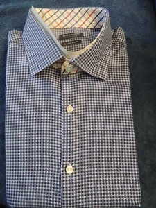 Camisa de Vestir TAILORBYRD Botón Frontal 16 1/2 Azul Blanco  - Imagen 1 de 4