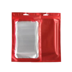 Bolsas de papel de aluminio de Mylar resellables a prueba de olores 100/500/1000 con ventana plana roja mate - Imagen 1 de 8