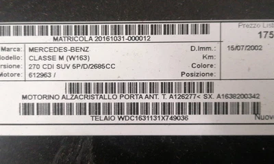 Protection du joint d'étanchéit... Gauche MERCEDES-BENZ Classe M (W163) 270 CDI - Photo 1/4