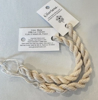 Gloriana 12 Strand Silk Floss For Needlework-2 Skeins/6 Yds Color: ECRU - Image 1 of 2