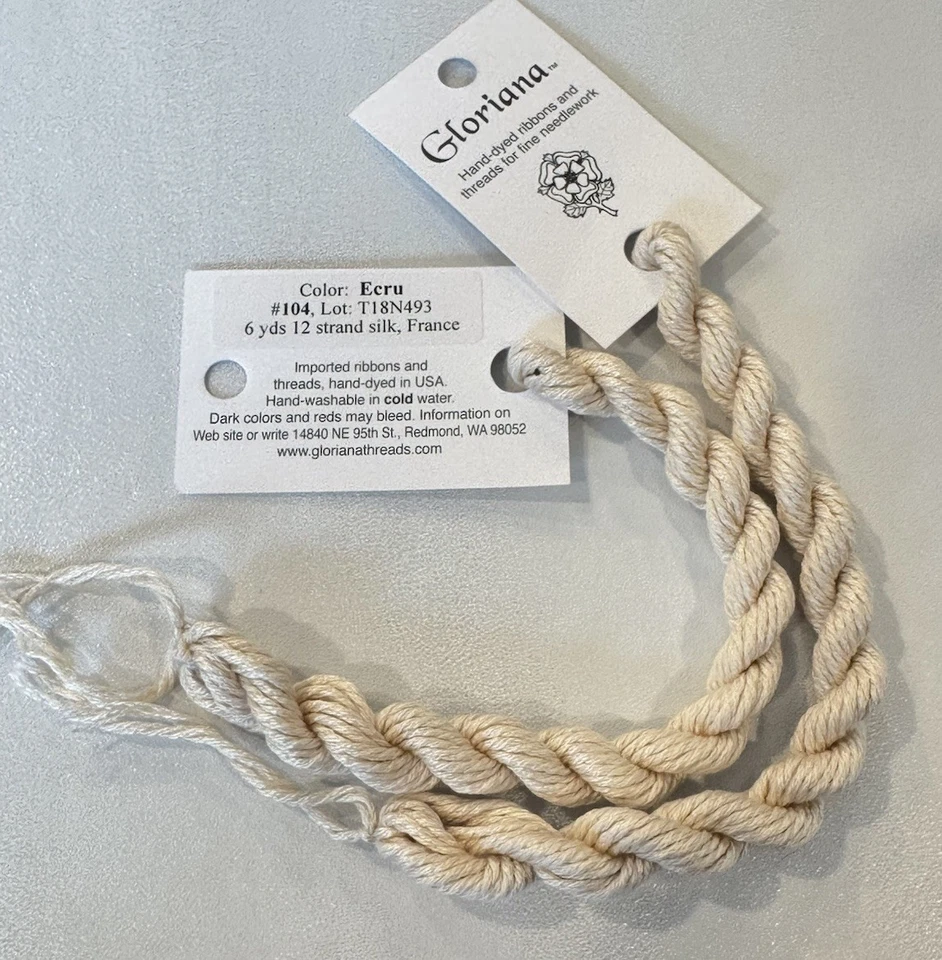 Gloriana 12 Strand Silk Floss For Needlework-2 Skeins/6 Yds Color: ECRU - Image 1 of 2